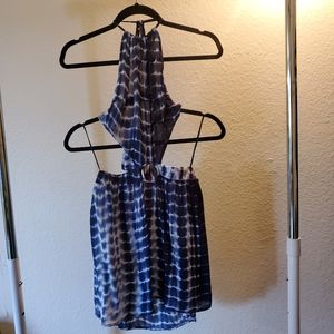 Blue & White Tie Die Dress
